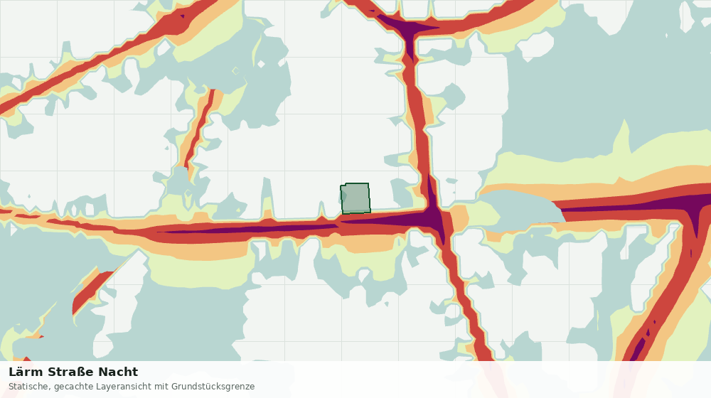 Statische Kartenansicht: Lärm Straße Nacht