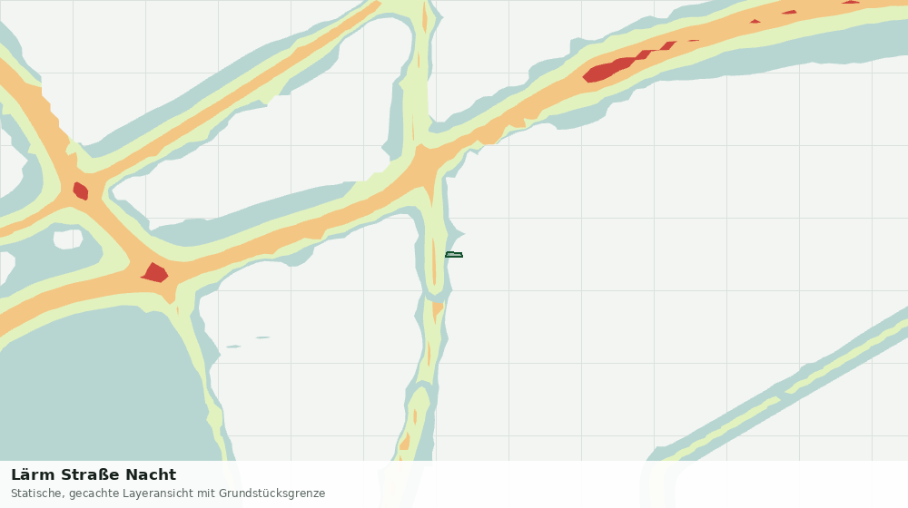 Statische Kartenansicht: Lärm Straße Nacht