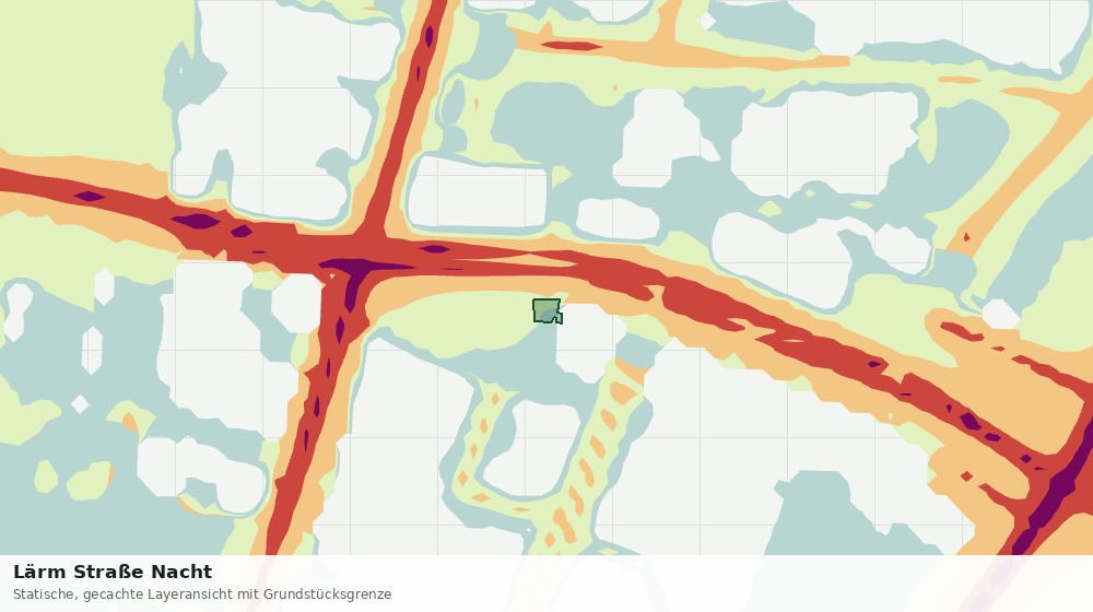 Statische Kartenansicht: Lärm Straße Nacht