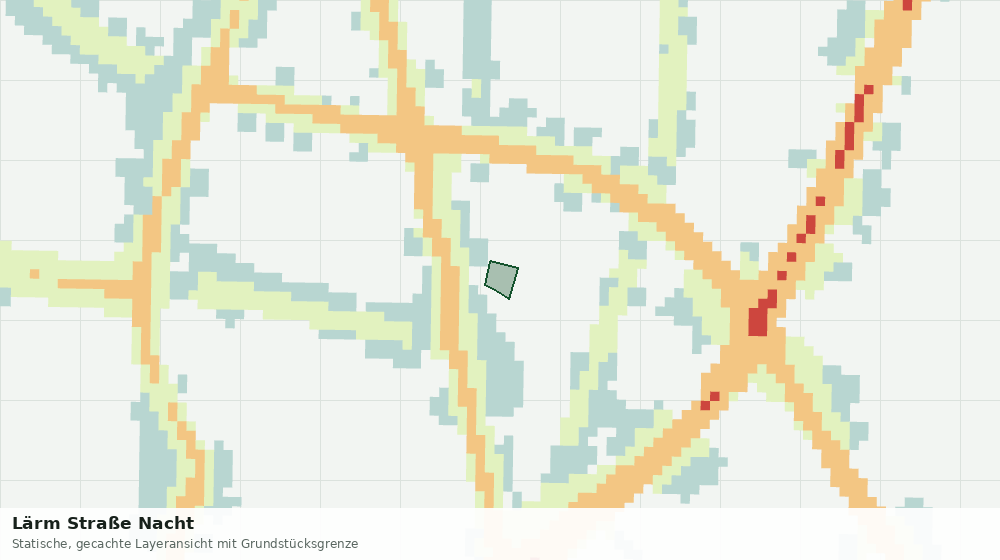 Statische Kartenansicht: Lärm Straße Nacht