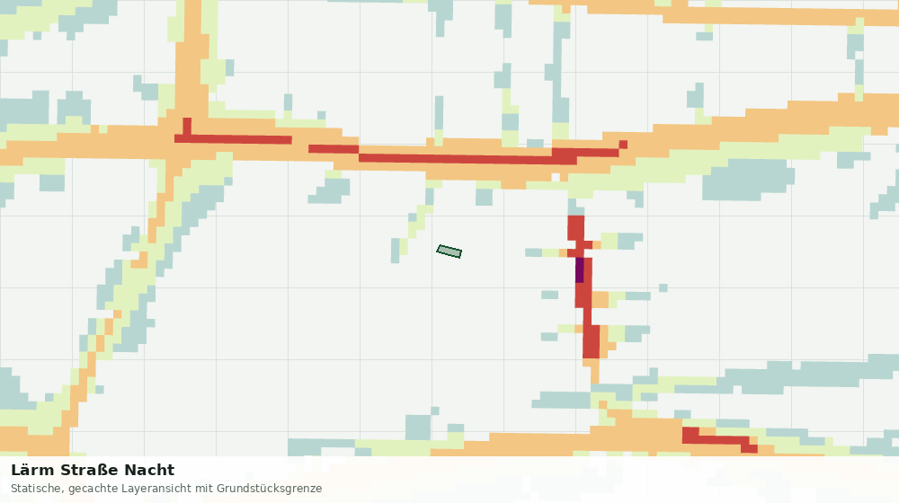 Statische Kartenansicht: Lärm Straße Nacht