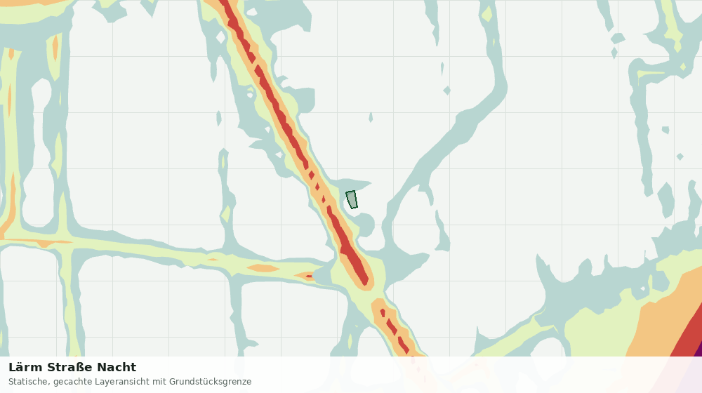 Statische Kartenansicht: Lärm Straße Nacht