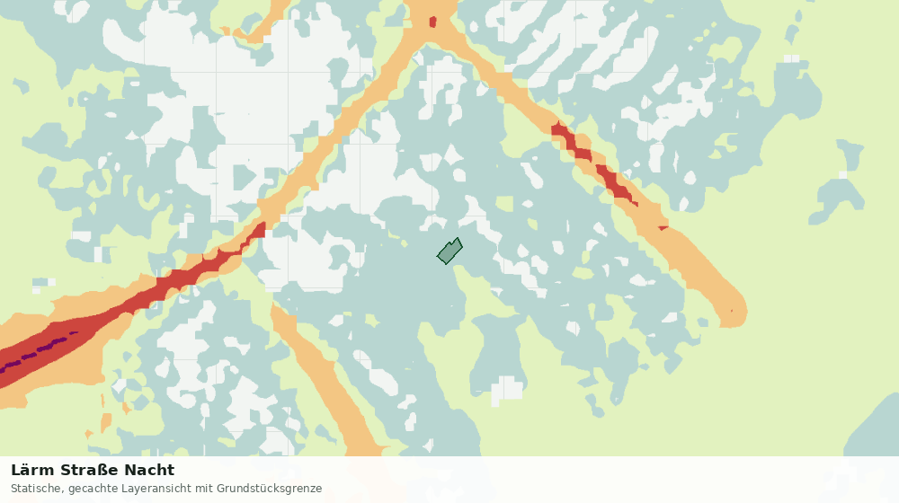 Statische Kartenansicht: Lärm Straße Nacht