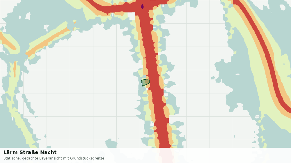 Statische Kartenansicht: Lärm Straße Nacht