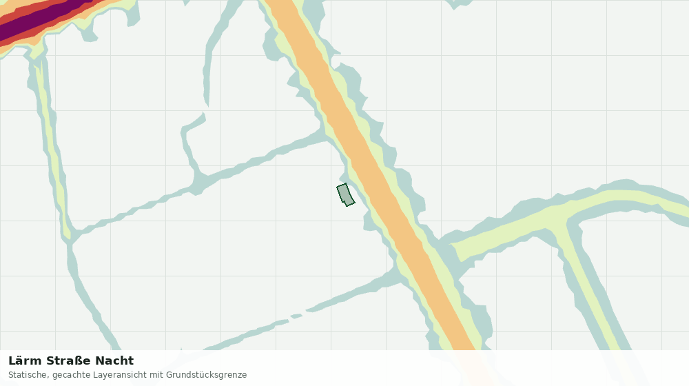 Statische Kartenansicht: Lärm Straße Nacht