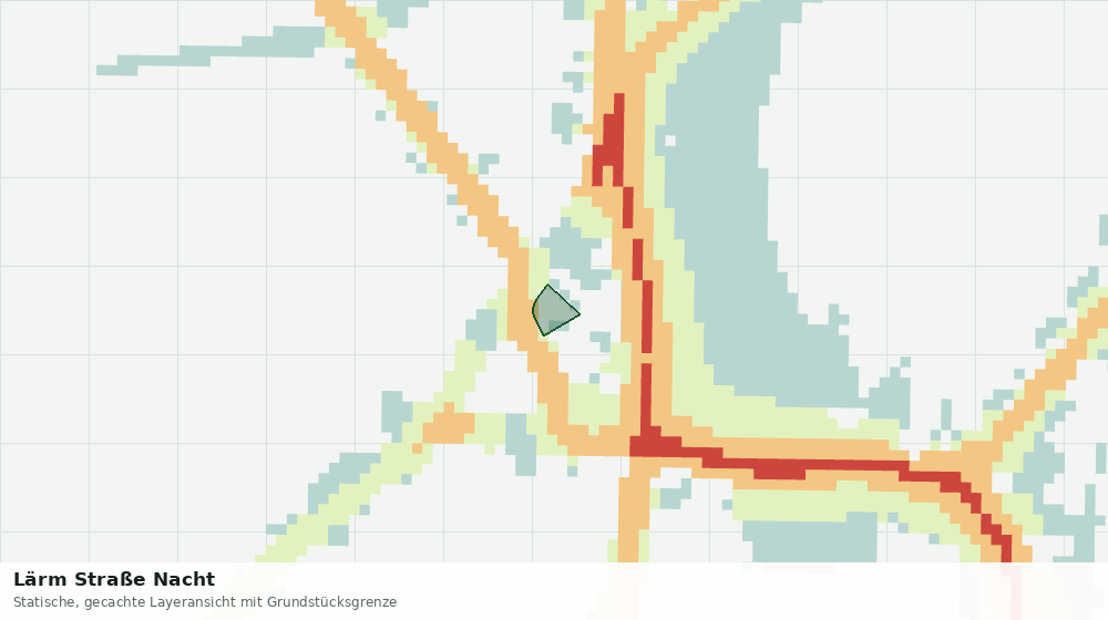 Statische Kartenansicht: Lärm Straße Nacht