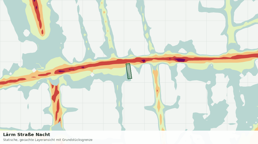 Statische Kartenansicht: Lärm Straße Nacht
