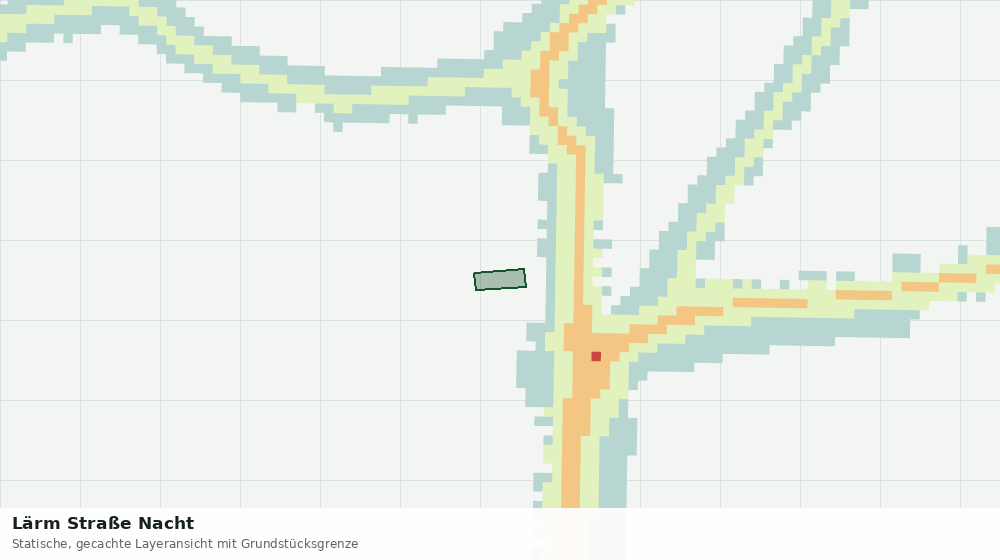 Statische Kartenansicht: Lärm Straße Nacht