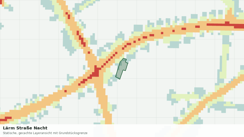 Statische Kartenansicht: Lärm Straße Nacht