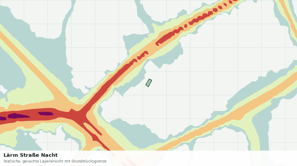Statische Kartenansicht: Lärm Straße Nacht