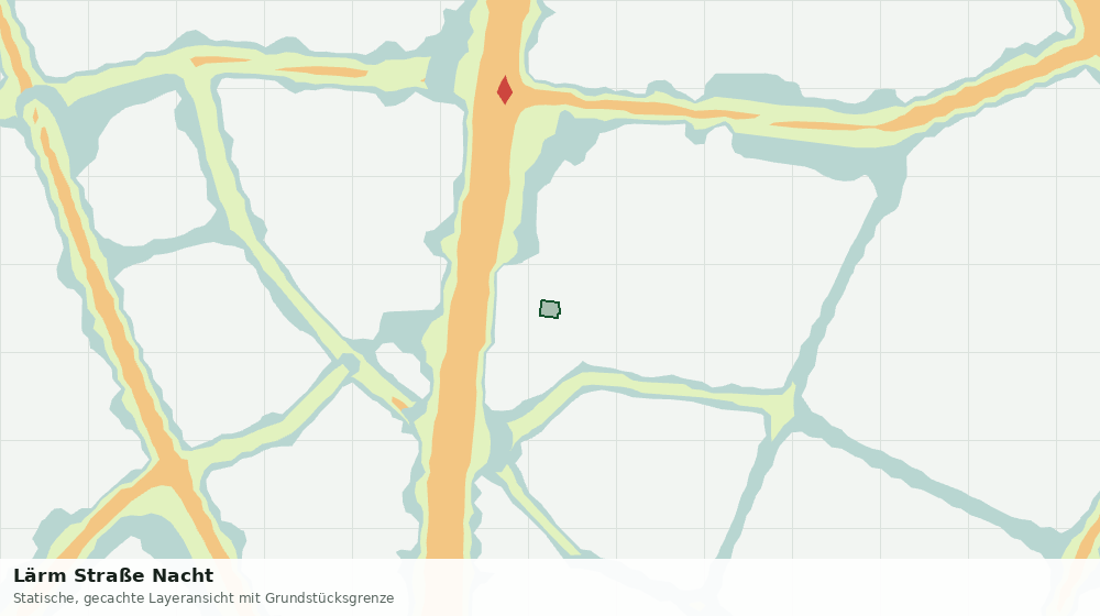Statische Kartenansicht: Lärm Straße Nacht