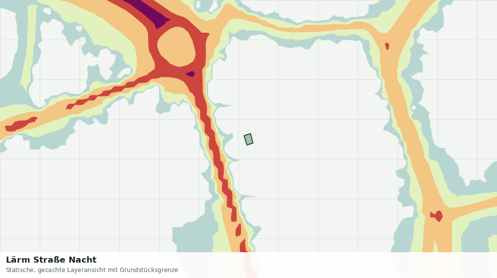 Statische Kartenansicht: Lärm Straße Nacht