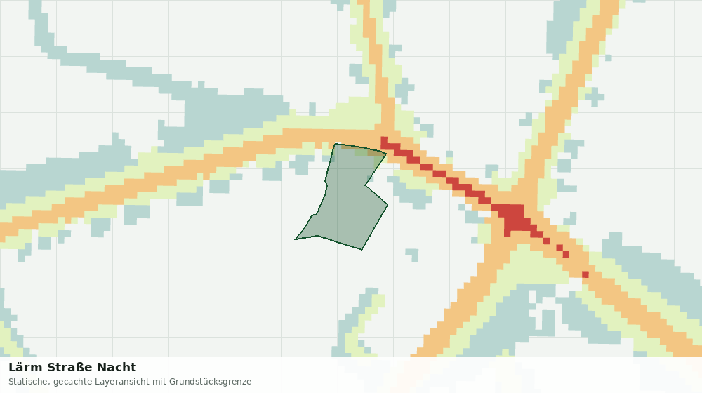 Statische Kartenansicht: Lärm Straße Nacht