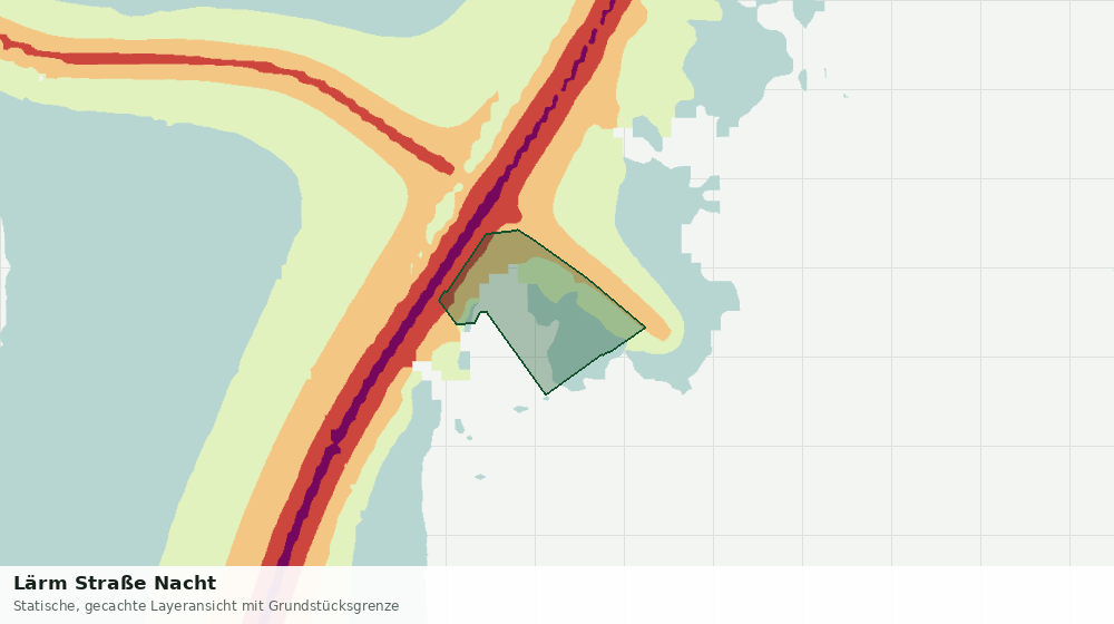 Statische Kartenansicht: Lärm Straße Nacht