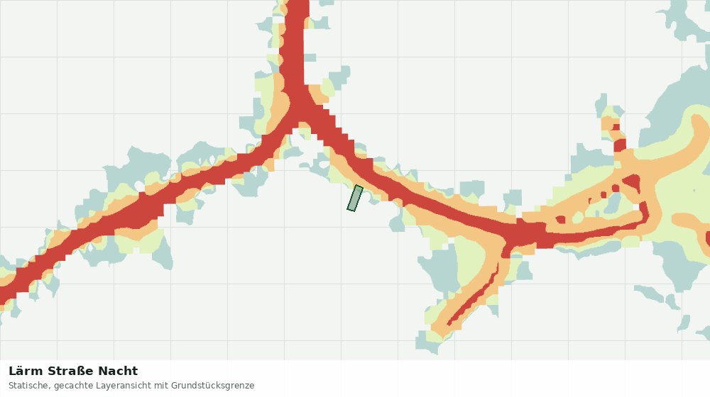 Statische Kartenansicht: Lärm Straße Nacht