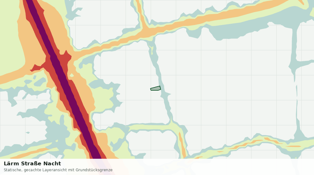 Statische Kartenansicht: Lärm Straße Nacht