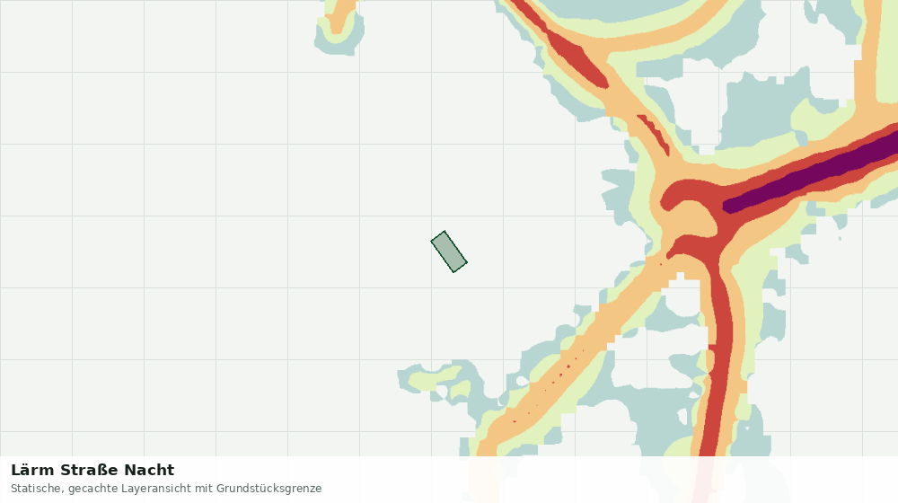 Statische Kartenansicht: Lärm Straße Nacht