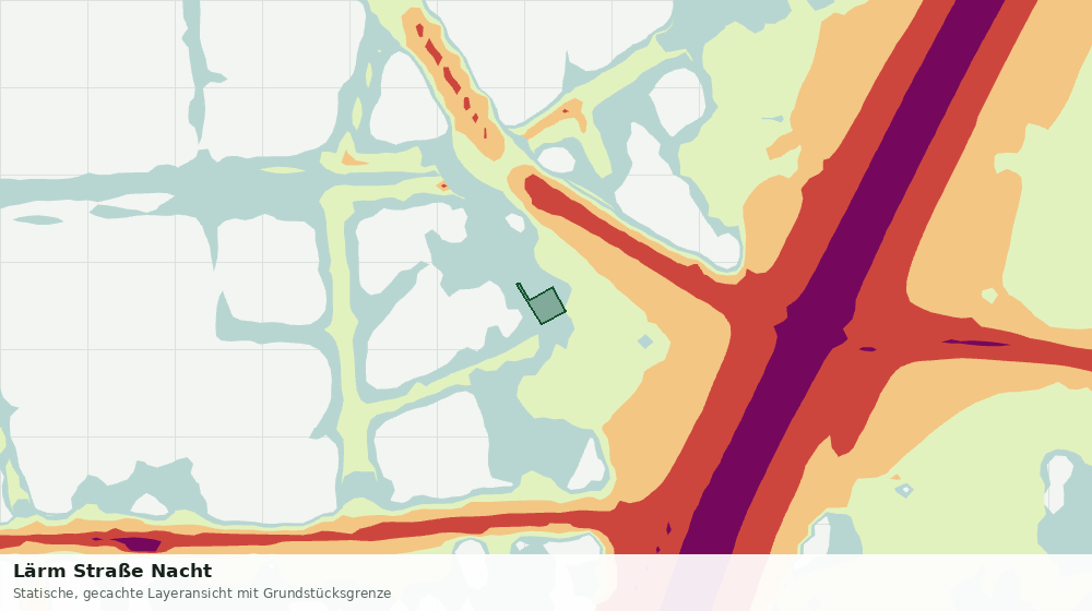 Statische Kartenansicht: Lärm Straße Nacht