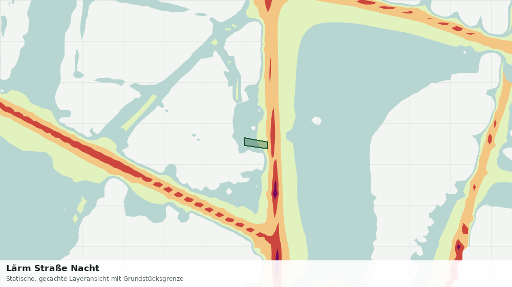 Statische Kartenansicht: Lärm Straße Nacht