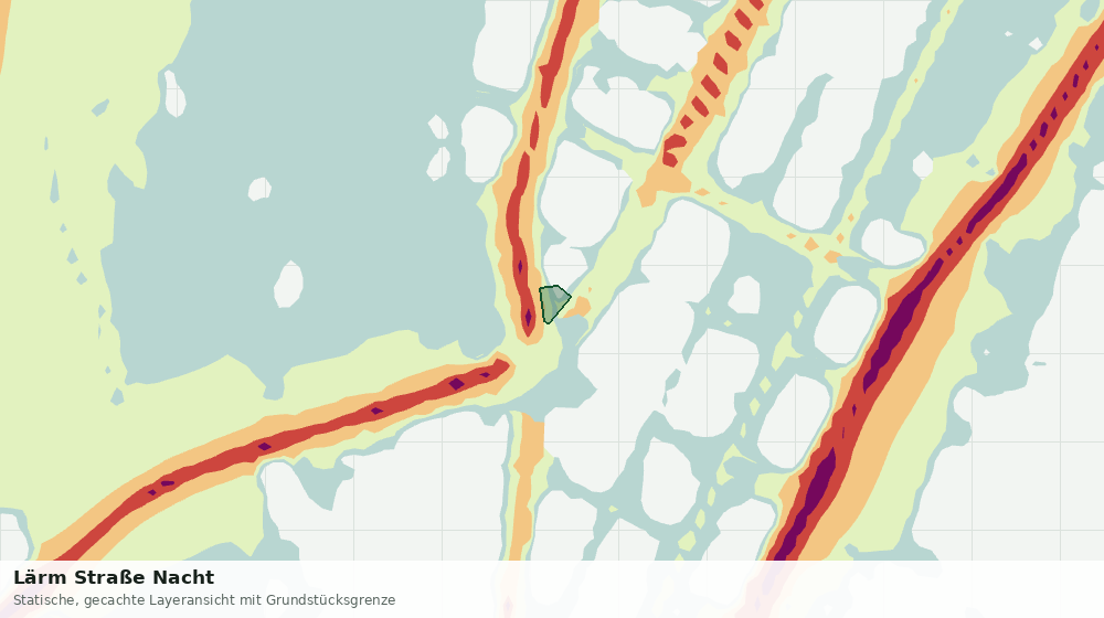 Statische Kartenansicht: Lärm Straße Nacht