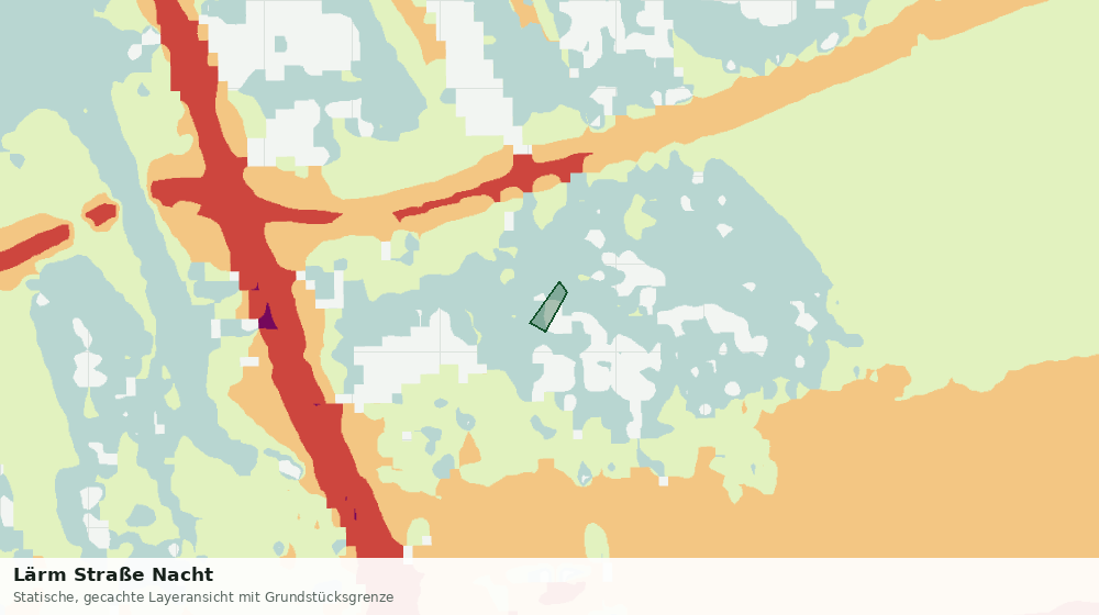 Statische Kartenansicht: Lärm Straße Nacht