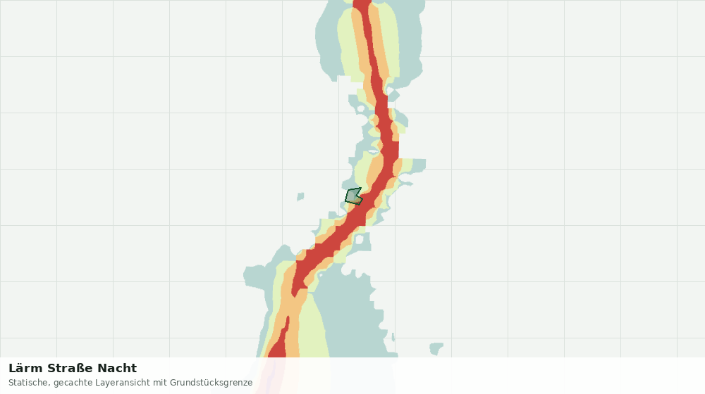 Statische Kartenansicht: Lärm Straße Nacht