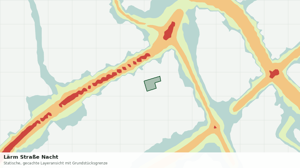 Statische Kartenansicht: Lärm Straße Nacht