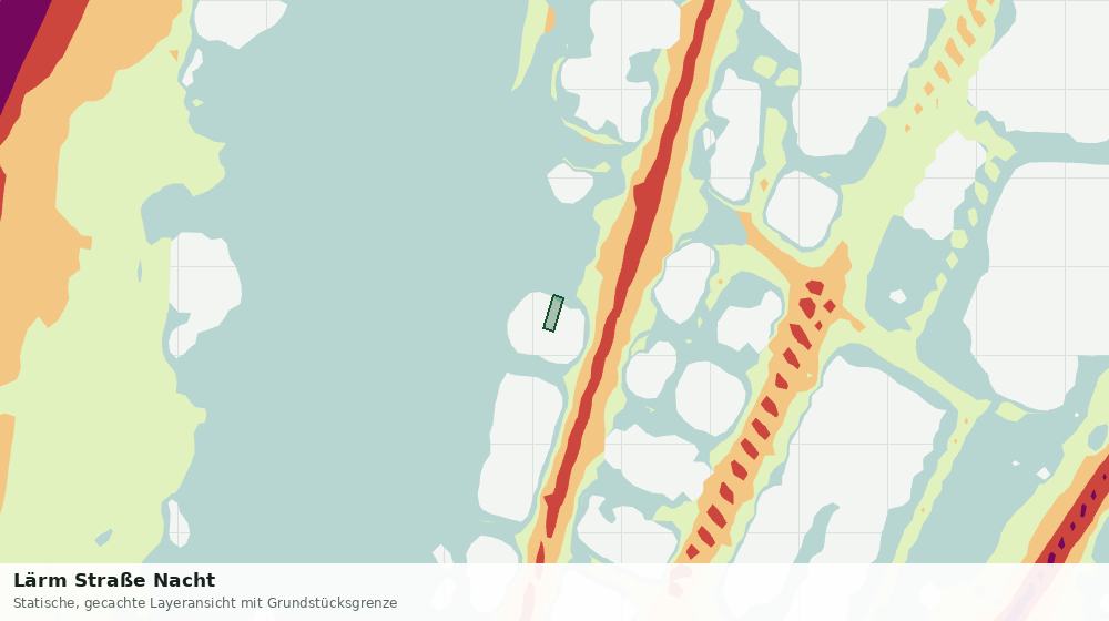 Statische Kartenansicht: Lärm Straße Nacht
