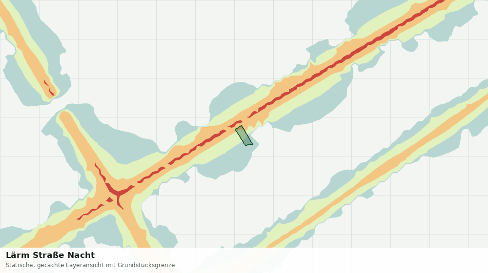 Statische Kartenansicht: Lärm Straße Nacht