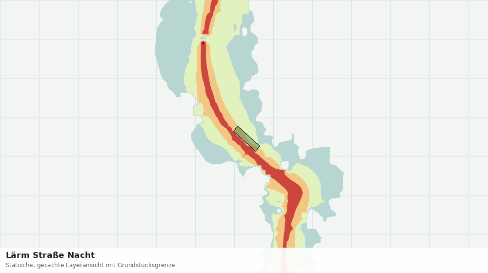 Statische Kartenansicht: Lärm Straße Nacht