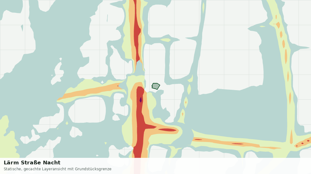Statische Kartenansicht: Lärm Straße Nacht