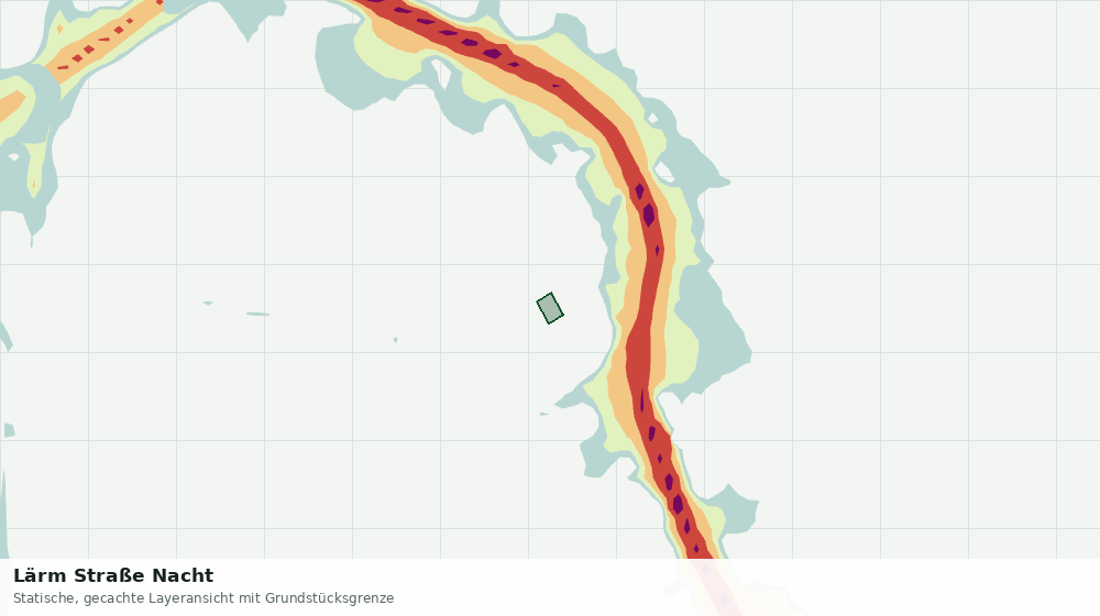 Statische Kartenansicht: Lärm Straße Nacht