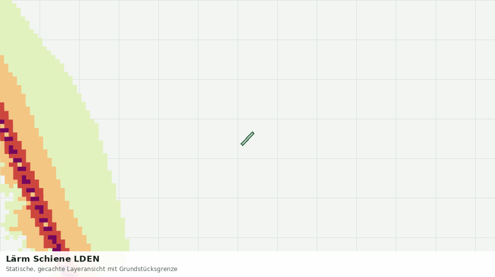 Statische Kartenansicht: Lärm Schiene LDEN