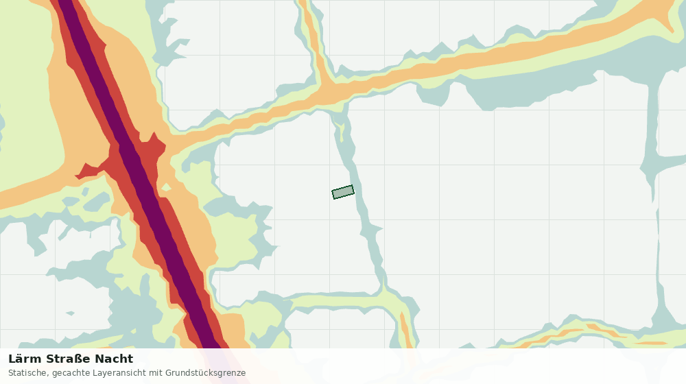 Statische Kartenansicht: Lärm Straße Nacht