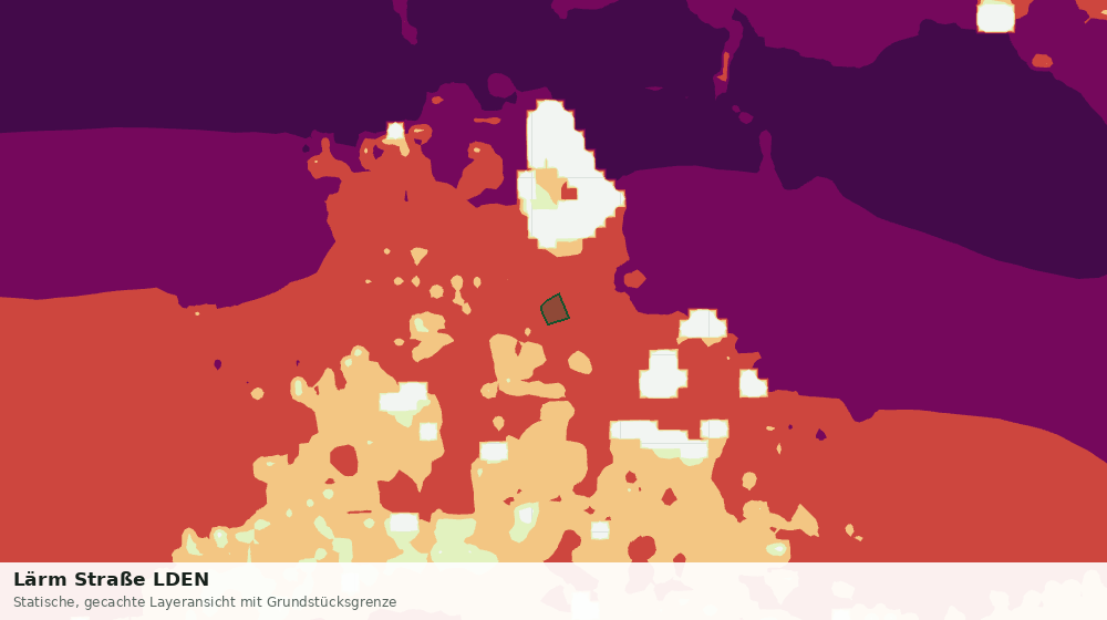 Statische Kartenansicht: Lärm Straße LDEN