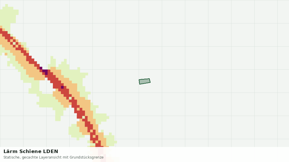 Statische Kartenansicht: Lärm Schiene LDEN