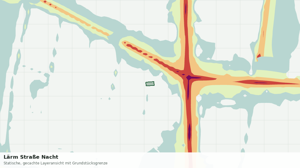 Statische Kartenansicht: Lärm Straße Nacht