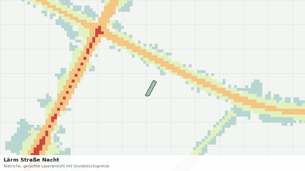 Statische Kartenansicht: Lärm Straße Nacht
