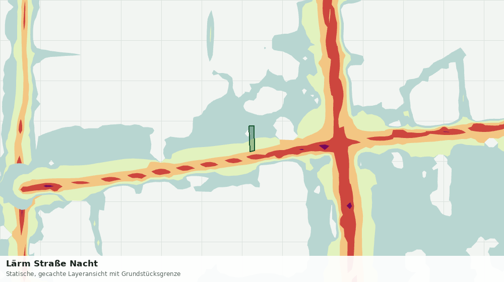 Statische Kartenansicht: Lärm Straße Nacht