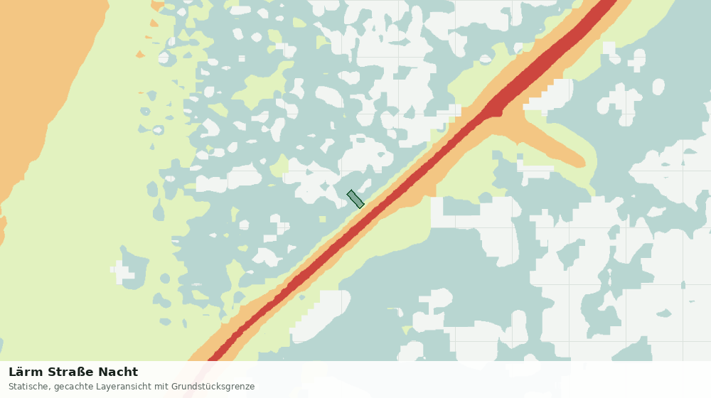 Statische Kartenansicht: Lärm Straße Nacht