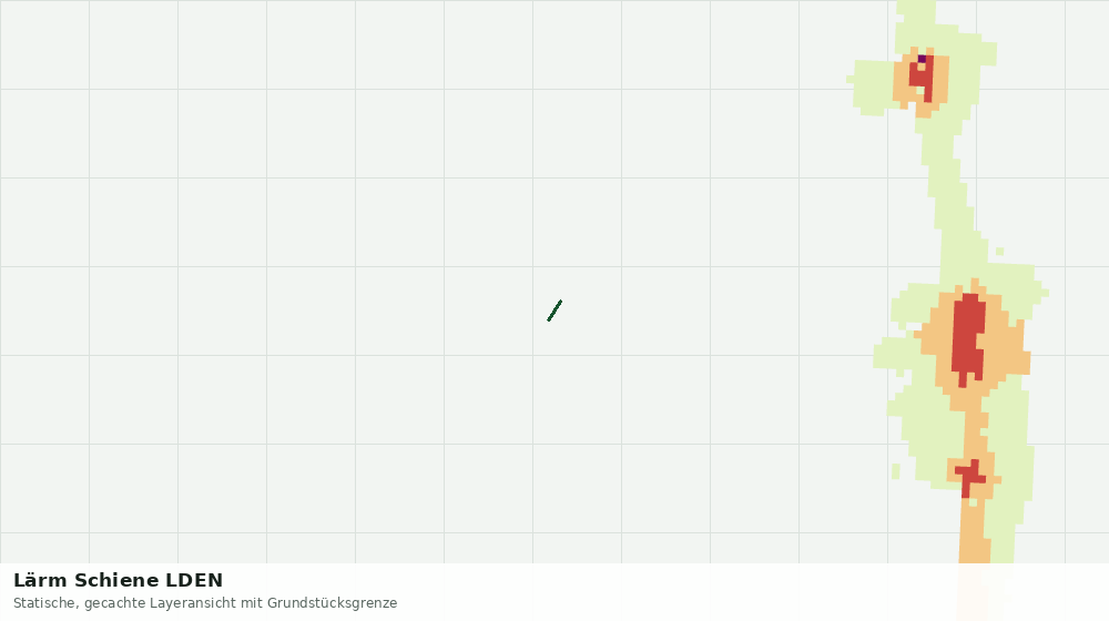 Statische Kartenansicht: Lärm Schiene LDEN
