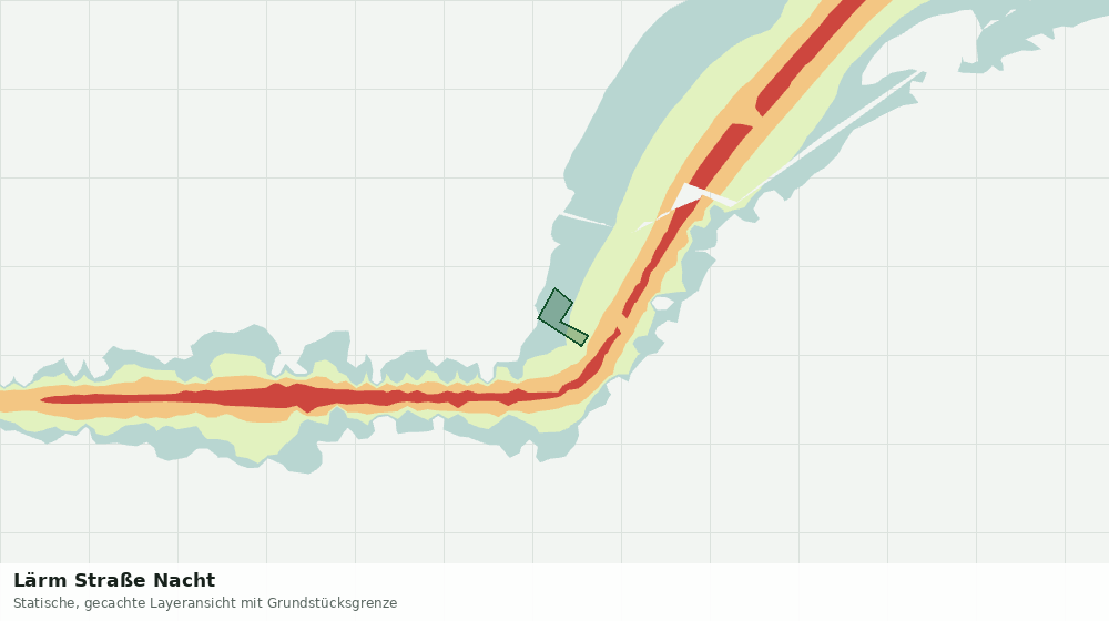 Statische Kartenansicht: Lärm Straße Nacht
