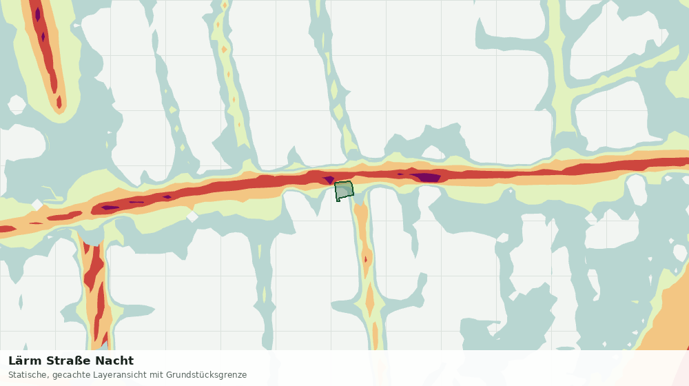 Statische Kartenansicht: Lärm Straße Nacht