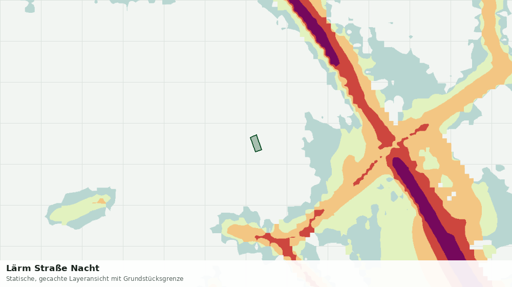 Statische Kartenansicht: Lärm Straße Nacht