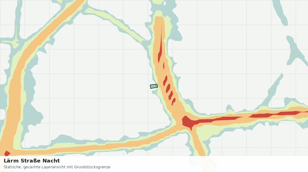Statische Kartenansicht: Lärm Straße Nacht