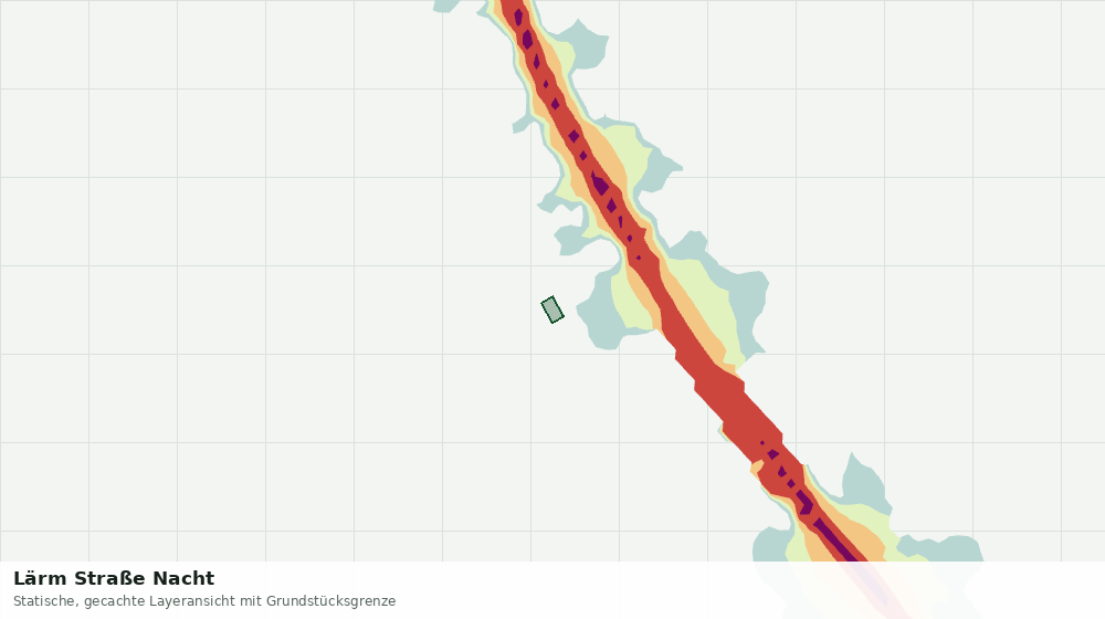 Statische Kartenansicht: Lärm Straße Nacht