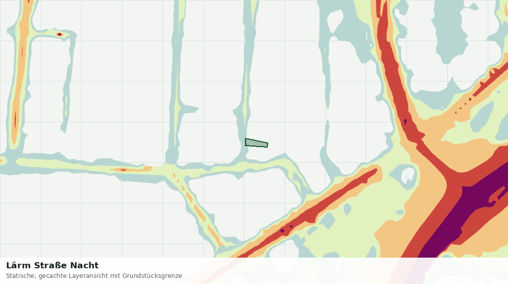 Statische Kartenansicht: Lärm Straße Nacht