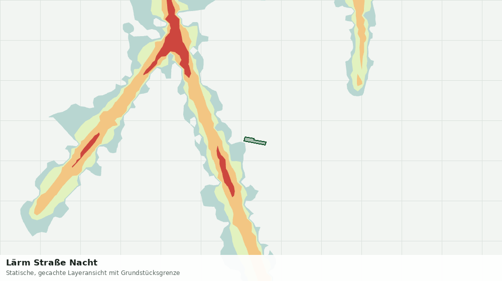 Statische Kartenansicht: Lärm Straße Nacht