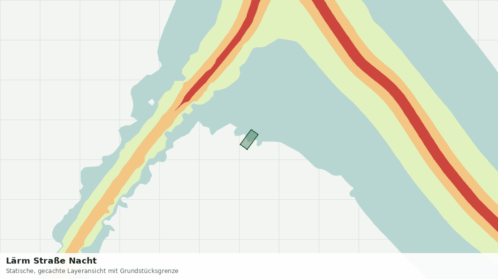 Statische Kartenansicht: Lärm Straße Nacht