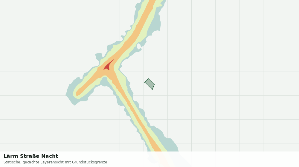Statische Kartenansicht: Lärm Straße Nacht